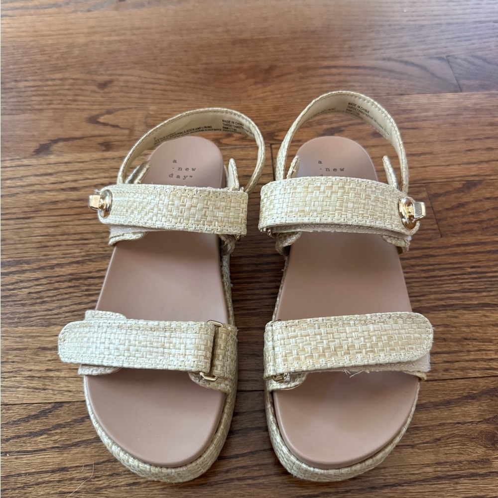 a new day Cream Sandals